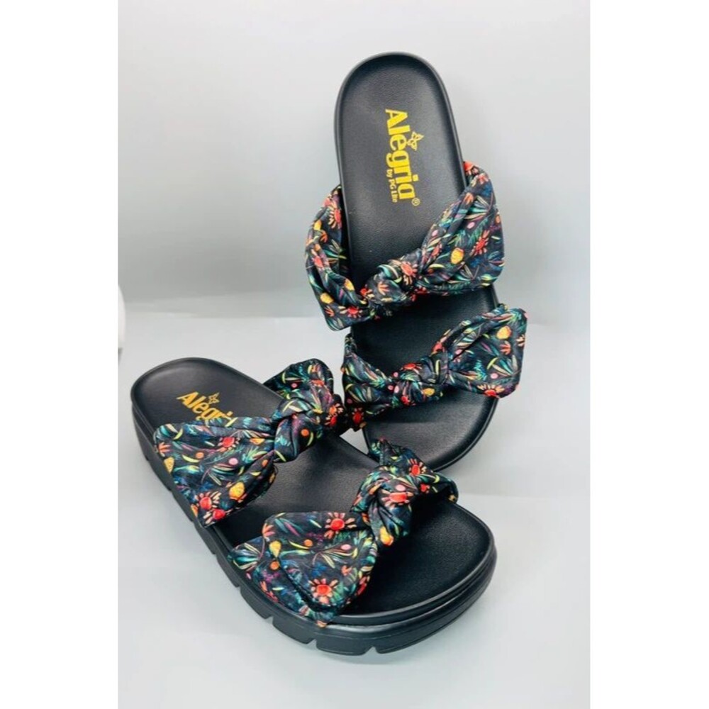 Alegria Dream Fit EU 37/7-7.5 Slide Sandals Sage Fruit Punch Adjustable Women’s